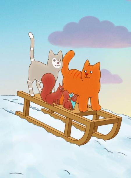 Le merveilleux hiver de Tom le chat